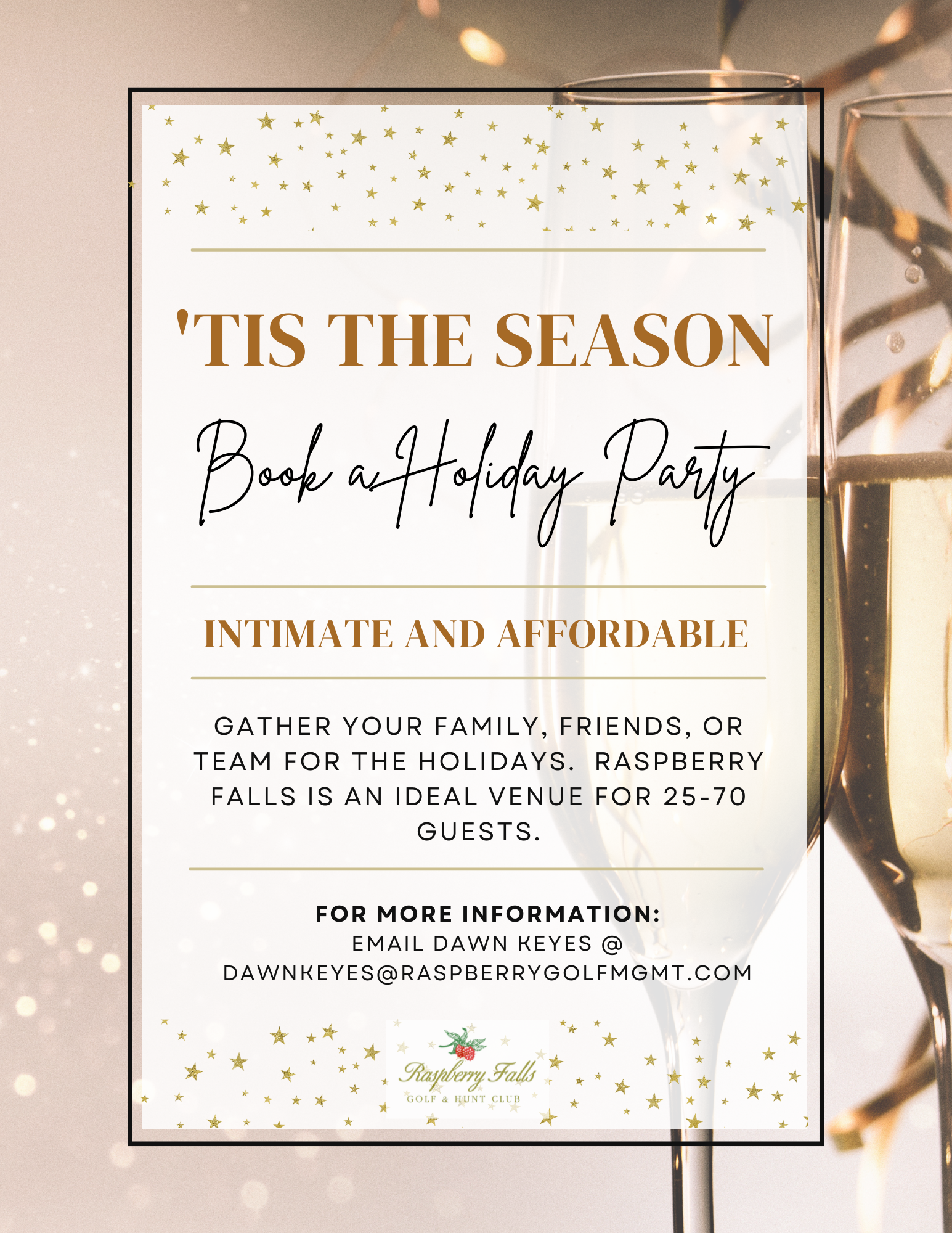 RF holiday party flyer